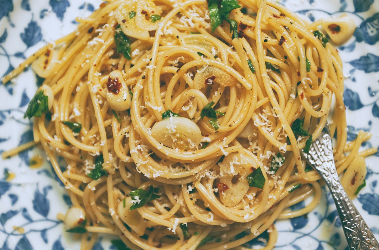 Spaghetti Z Czosnkiem Chili I Oliw Aglio Olio