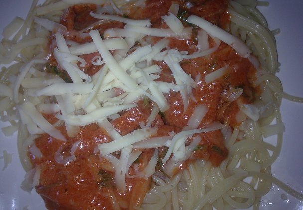 Spaghetti z salami