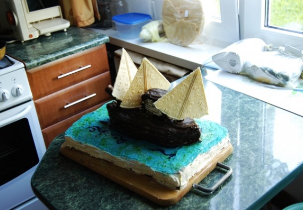 Pomysł na torta Statek piracki