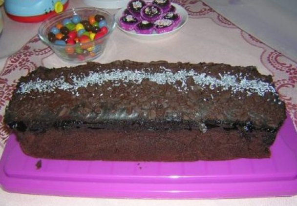 Ciasto poczwórnie czekoladowe