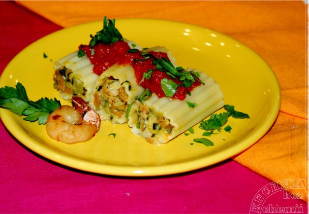 Cannelloni. Krewetkowe cannelloni.