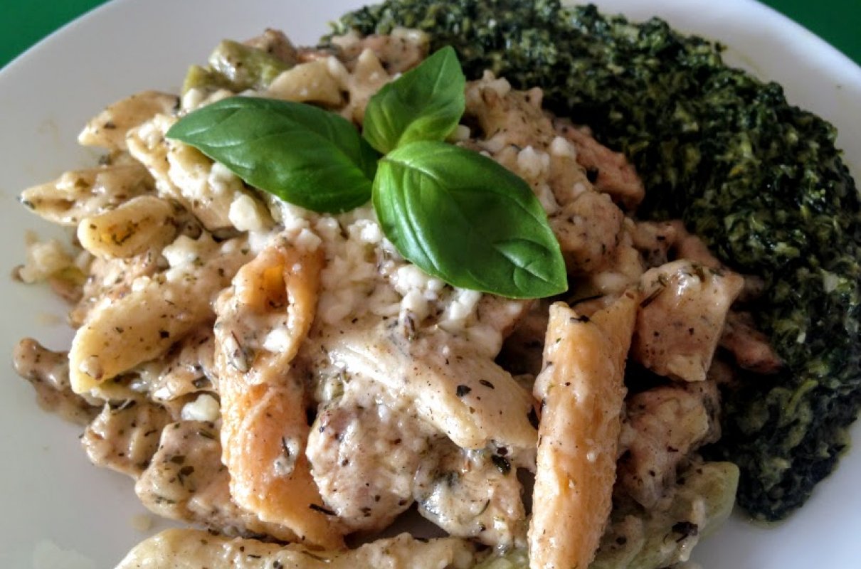 Макароны С Куриной Грудкой Фото