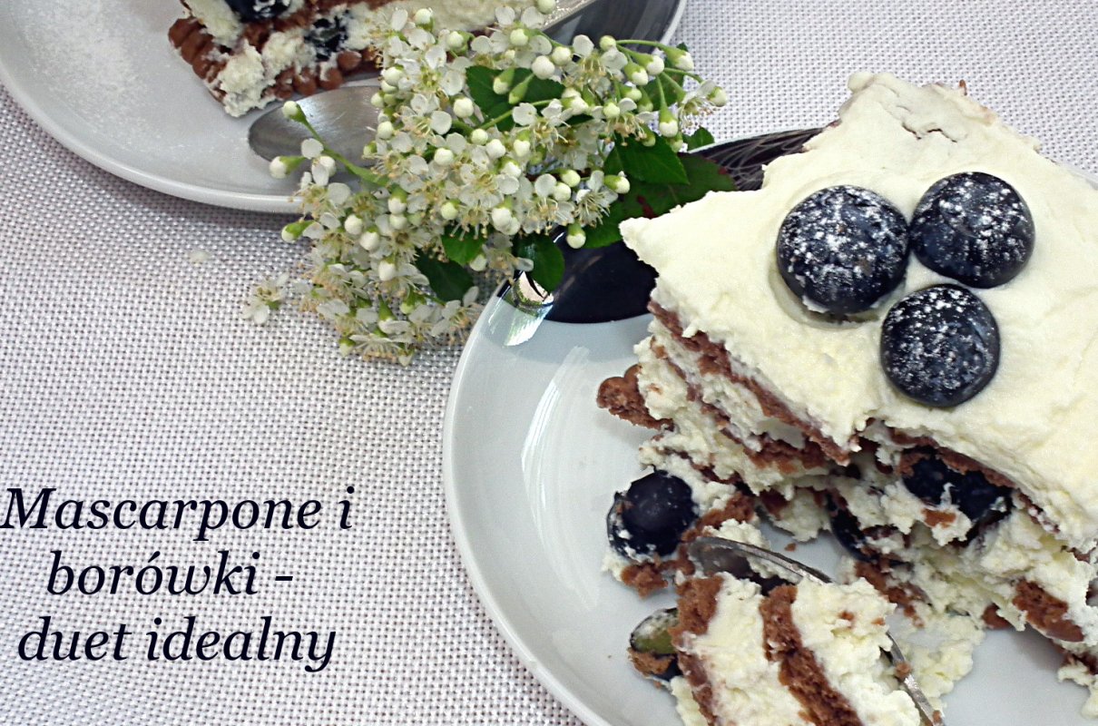Mascarpone i borówki - deser bez pieczenia