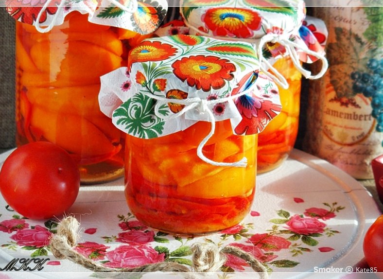  Pomidory deserowe - warstwowa sałatka na zimę 