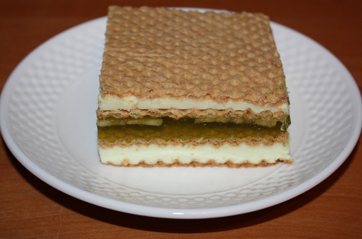 Wafle z galaretką