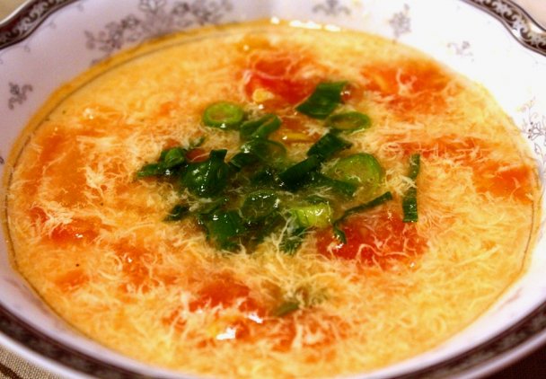 Chińska zupa z pomidorami (Chinese Egg Drop Soup)
