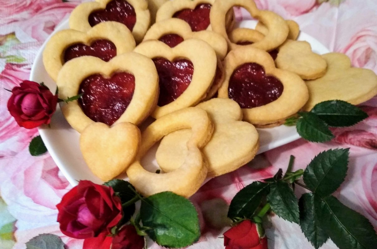 Ciasteczka walentynkowe.