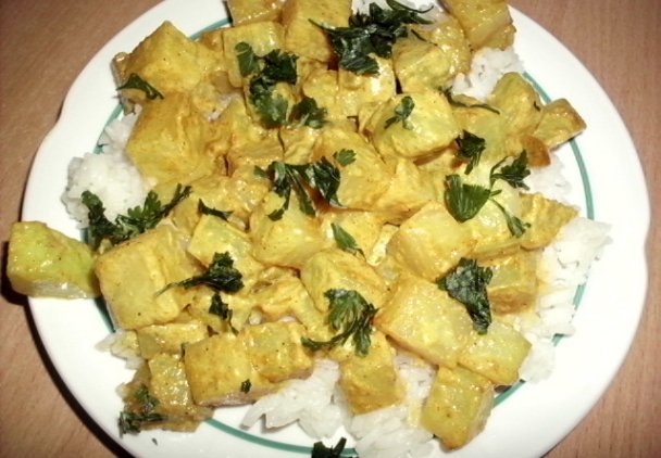 Kalarepa w sosie curry