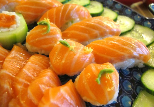 Sushi ~ kulki z łososiem