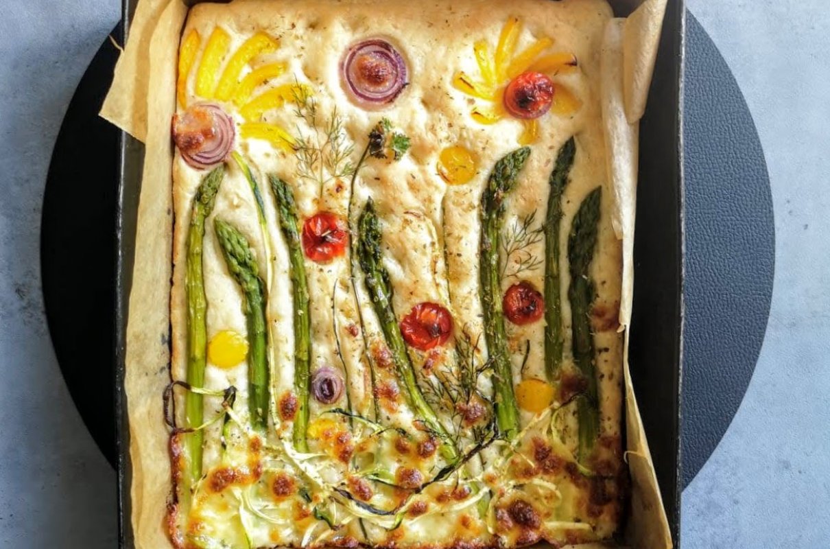 Focaccia primavera oryginalny włoski przepis