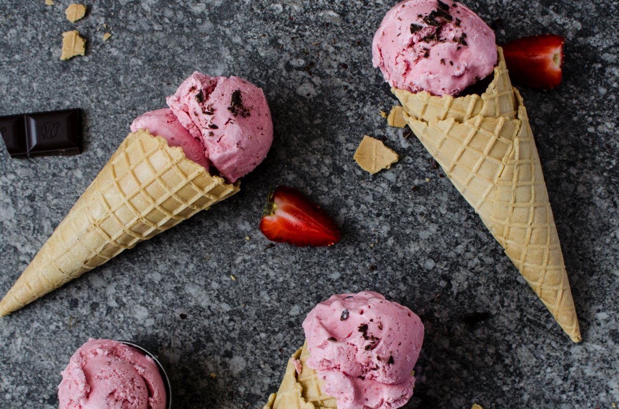 Lody truskawkowe z mascarpone