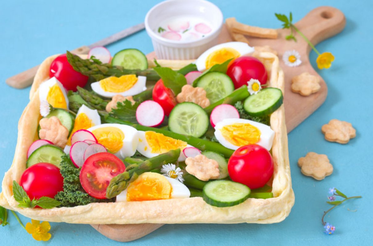 Szybka tarta z warzywami