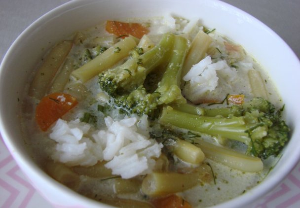 Zupa jarzynowa z ryżem