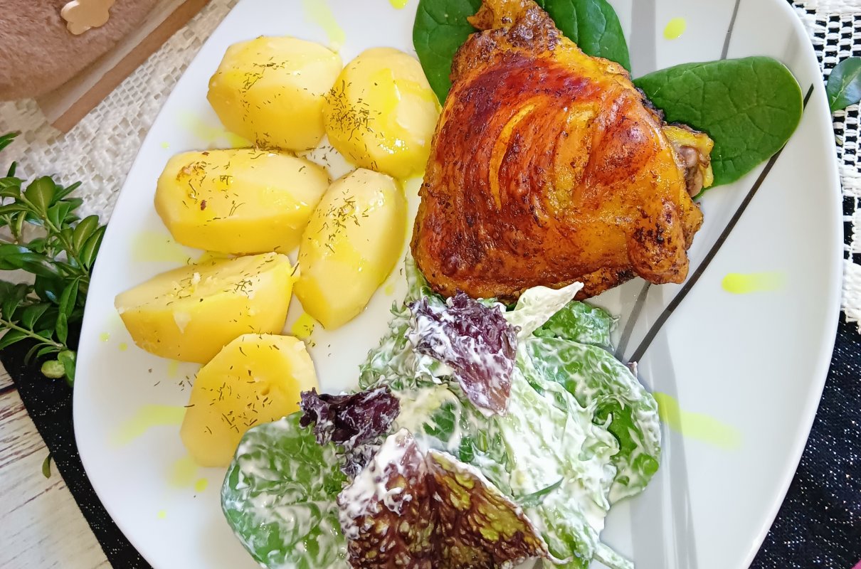 Udka drobiowe w przyprawach i coli pieczone
