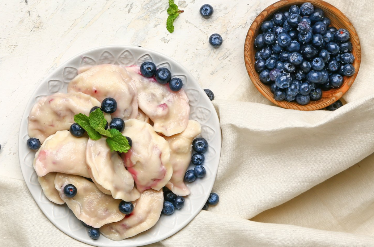 Pierogi z borówkami