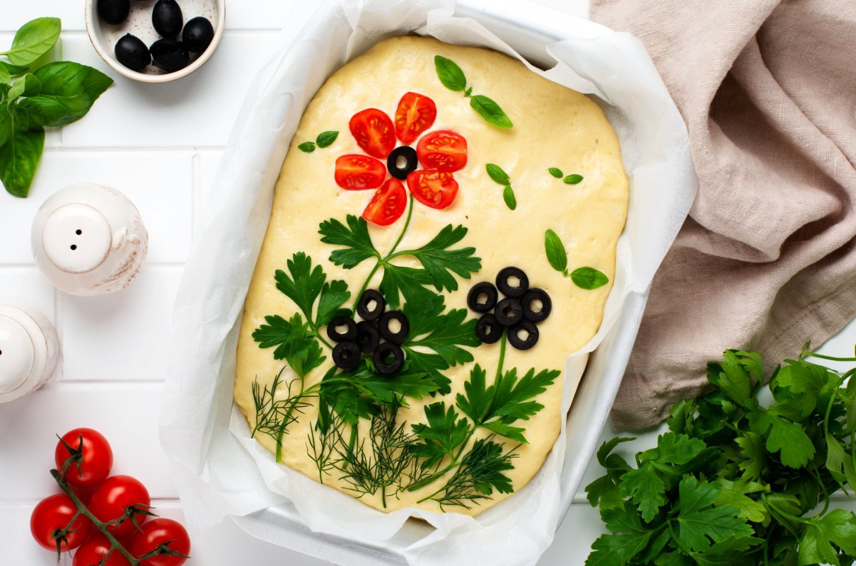 Kolorowa focaccia