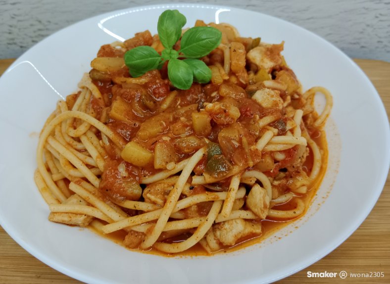 Spaghetti z kurczakiem