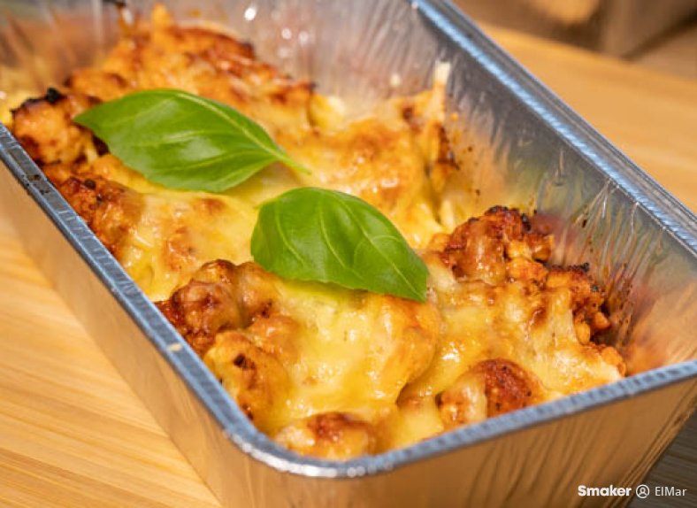 Zapiekane tortellini z mięsem mielonym