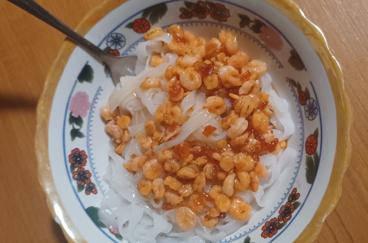 Krewetki w makaronie