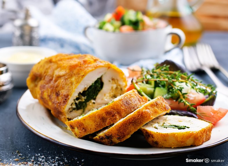  Rolada z kurczaka ze szpinakiem i serem feta 