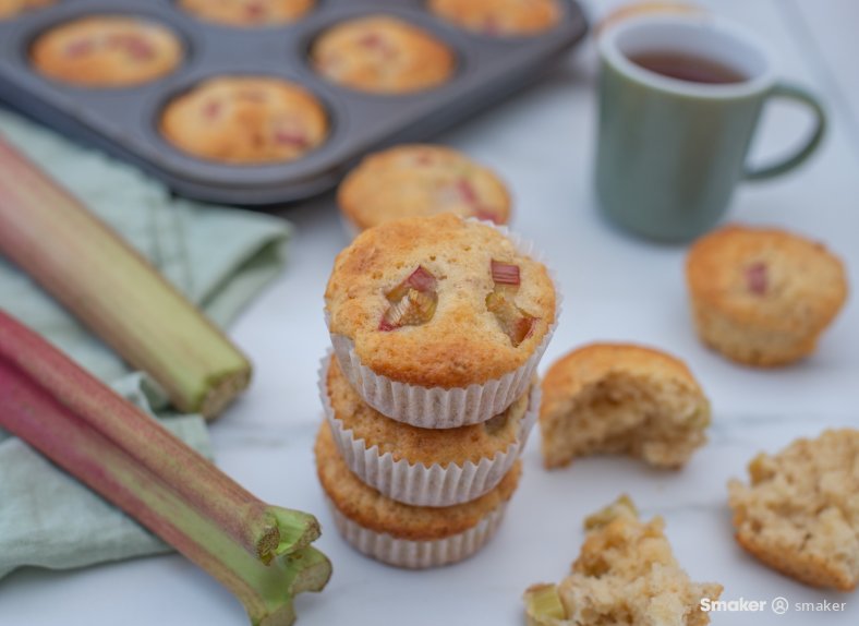 Muffinki z rabarbarem