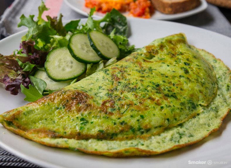  Zielony omlet z białek 