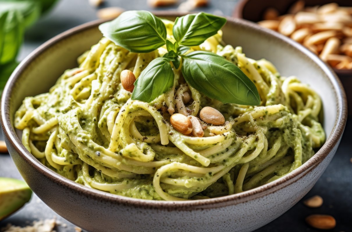 Makaron z pesto pistacjowym