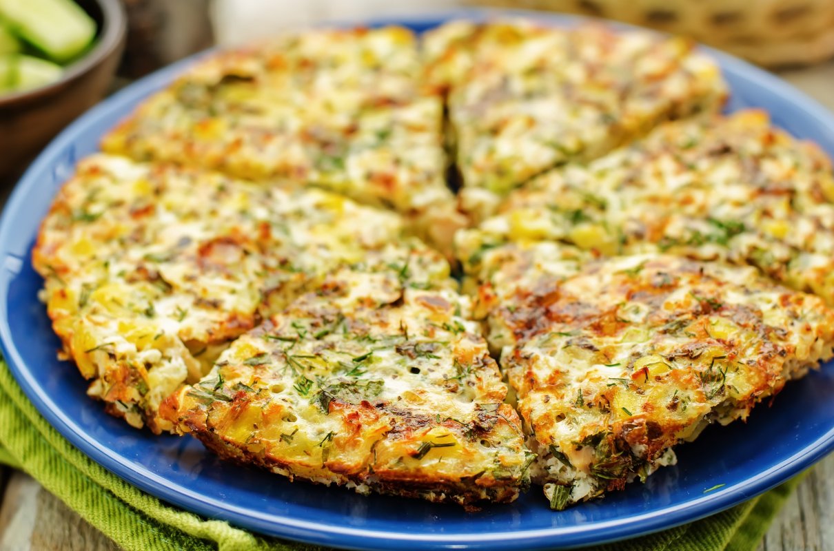 Frittata z kurczakiem i warzywami