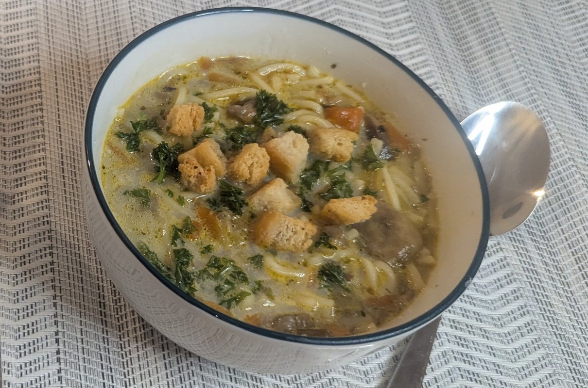 Zupa pieczarkowa z porem i chili