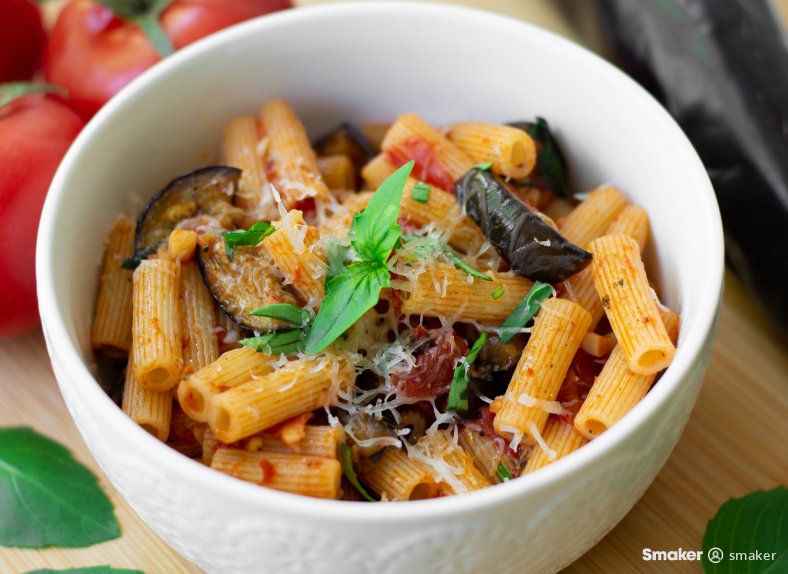  Makaron z bakłażanem 