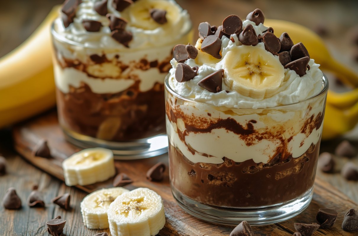 Deser czekoladowo-bananowy