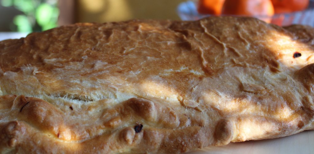 Pieróg drożdżowy z kapustą kiszoną