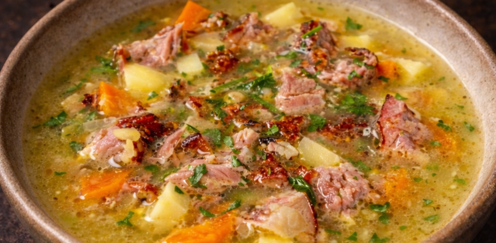 Grochówka z żeberkami