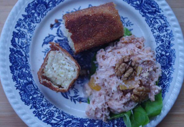 Krokiety na waflach - z ruskim farszem