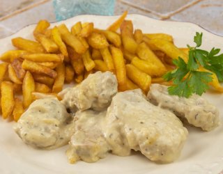 Schab w sosie chrzanowym