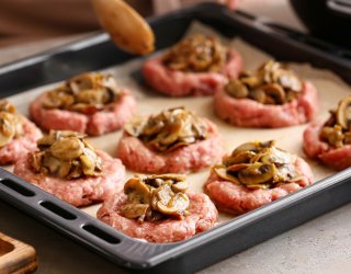 Mielone z pieczarkami