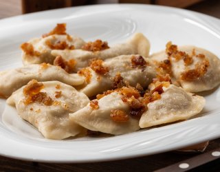 Pierogi z mięsa z rosołu