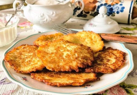 Placki ziemniaczane wzbogacone płatkami owsianymi