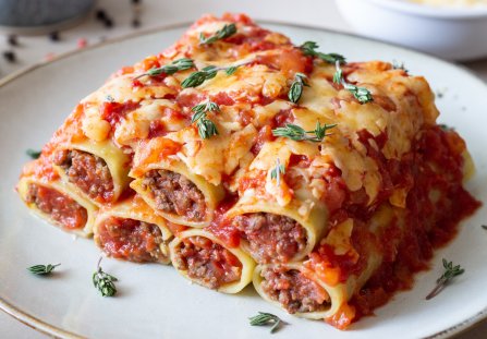 Makaron rurki nadziewany