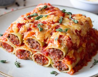 Makaron rurki nadziewany