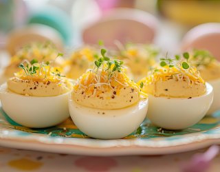 Jajka z farszem serowym