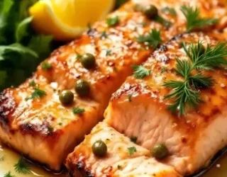 Przepis na łososia w marynacie miodowo-musztardowej z air fryera