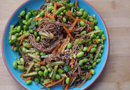 Makaron soba z edamame