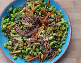 Makaron soba z edamame