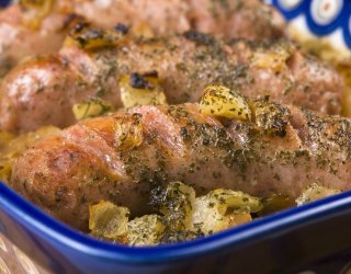 Biała kiełbasa w majeranku