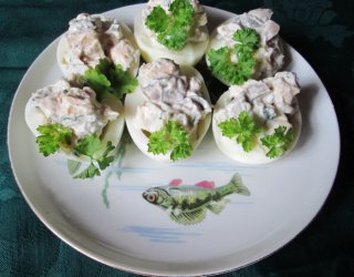 Jajka z pastą sardynkową