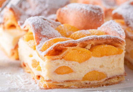 Karpatka z brzoskwiniami