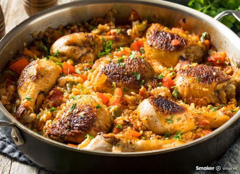  Kurczak z ryżem z piekarnika 