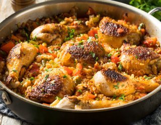 Kurczak z ryżem z piekarnika