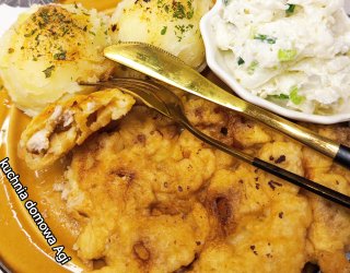 Pierś drobiowa w cieście naleśnikowym smażona